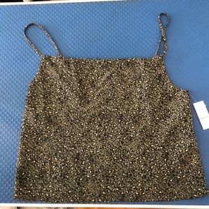 Cheetah print flowy tank top